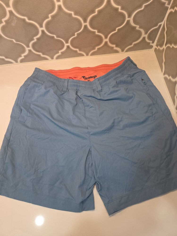 Birddogs Regular Shorts Mens XL Blue Lined Zip Pocket Stretch Athletic NWOT