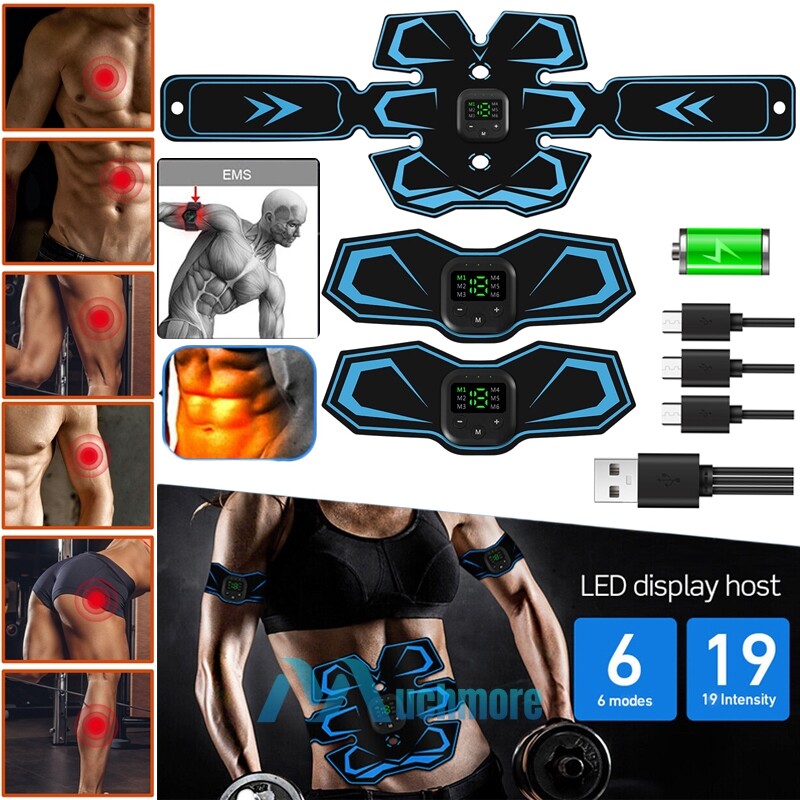 EMS Core Trainer Ab Muscle Toning Belt with Electric Stimulation-image