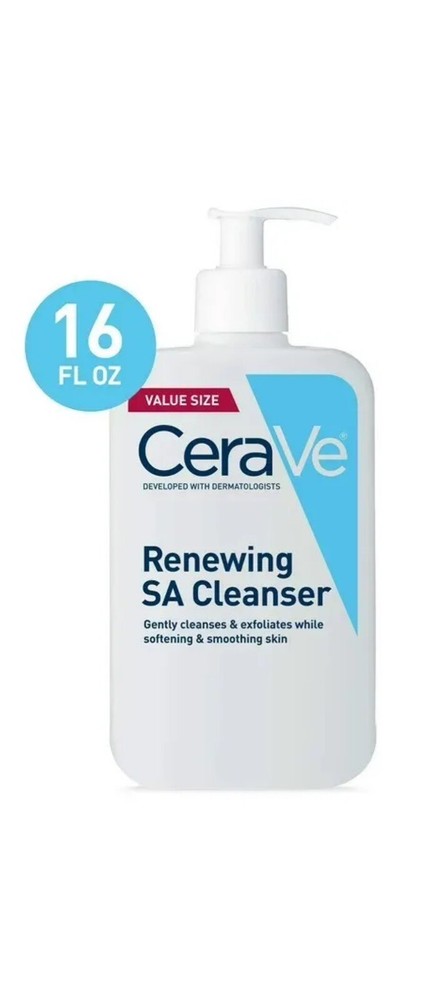 CeraVe Renewing Salicylic Acid Face Cleanser for Normal Skin 16 oz-image