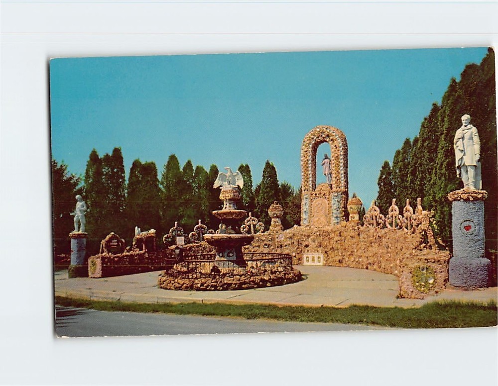 Postcard Patriotic Shrine Dickeyville Wisconsin USA