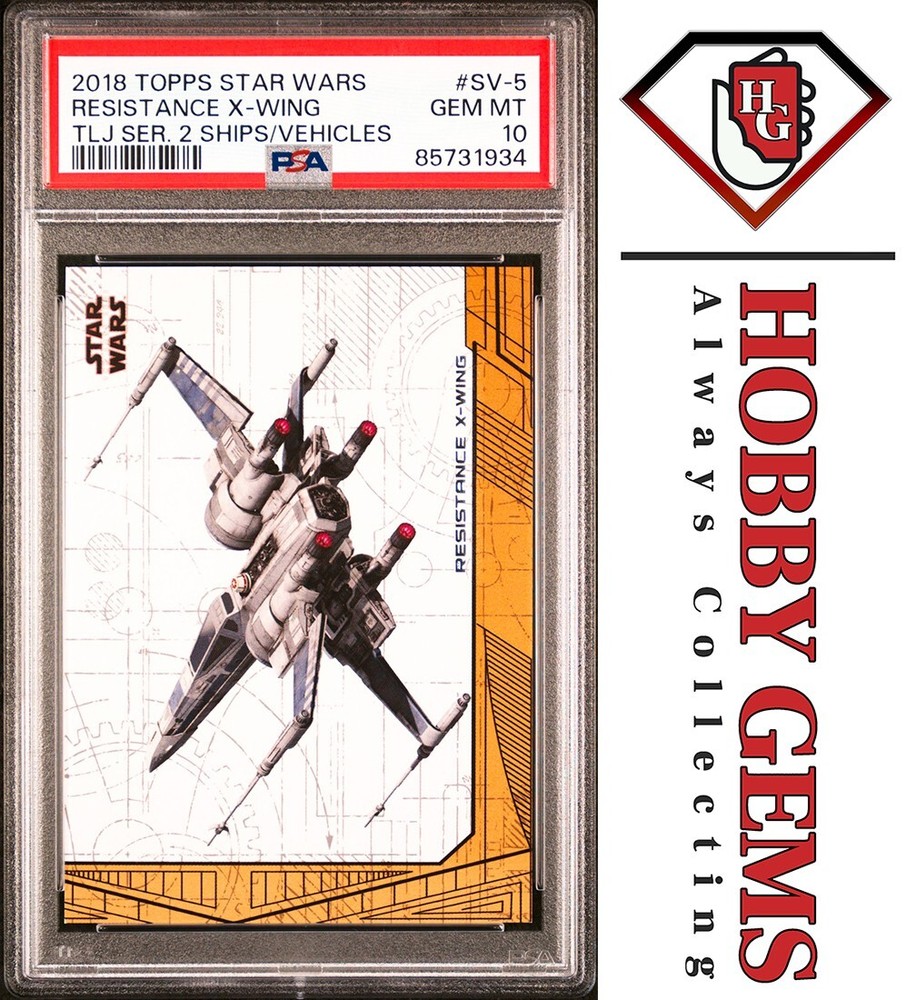 2018 Topps Star Wars Resistance X-Wing PSA 10 #SV-5 38/50 Ships Vehicles