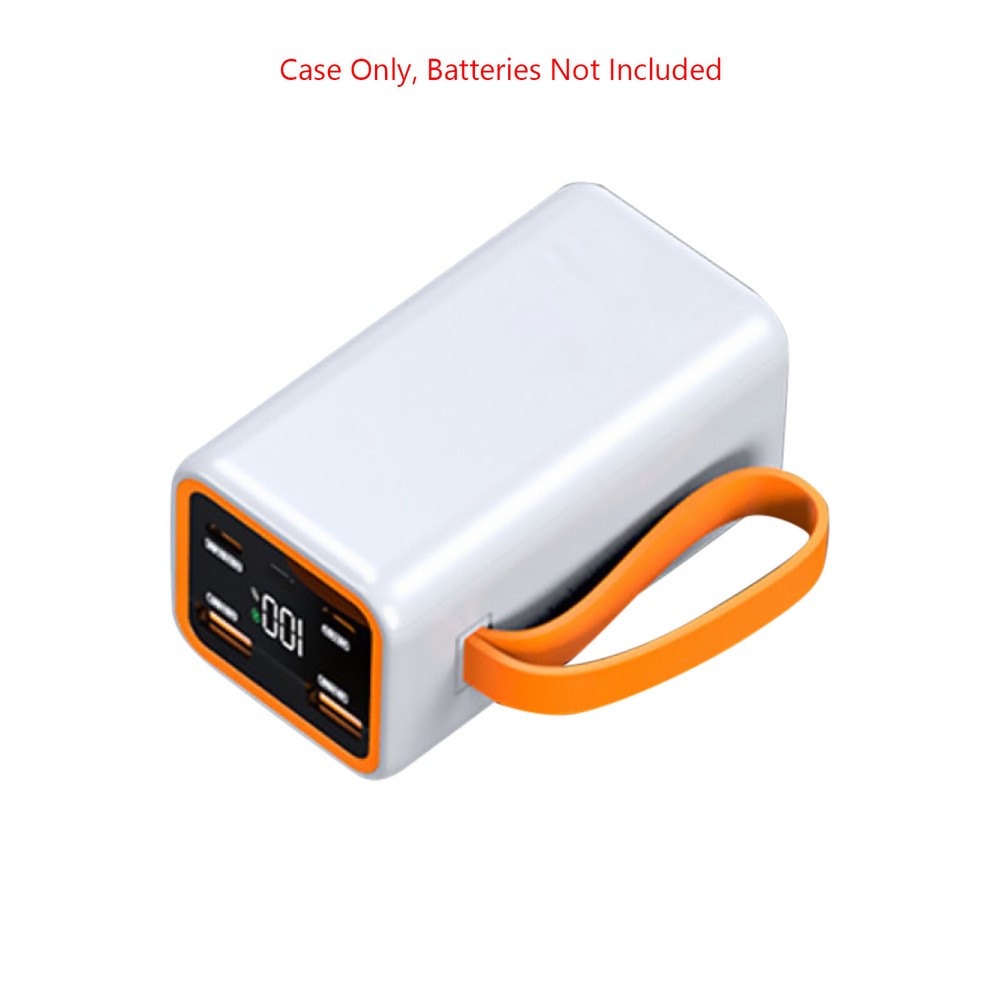 4-Slot 21700 Detachable Battery Charger with LCD Display DIY Power Shell  