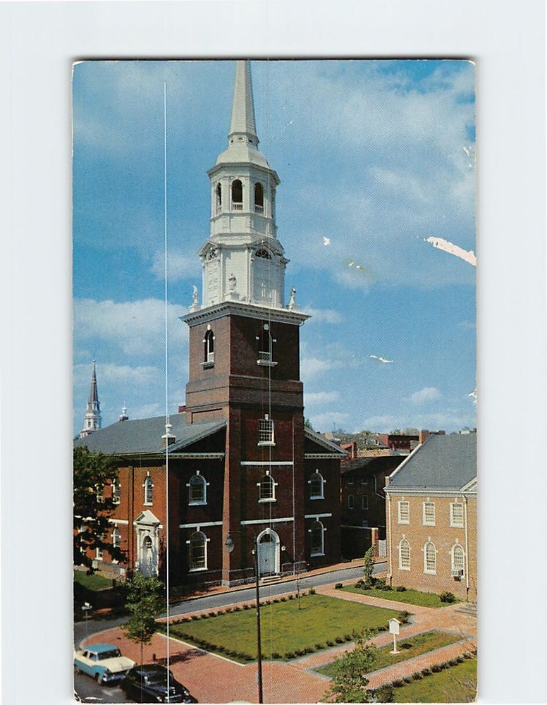 Postcard Lutheran Church of the Holy Trinity Lancaster Pennsylvania USA