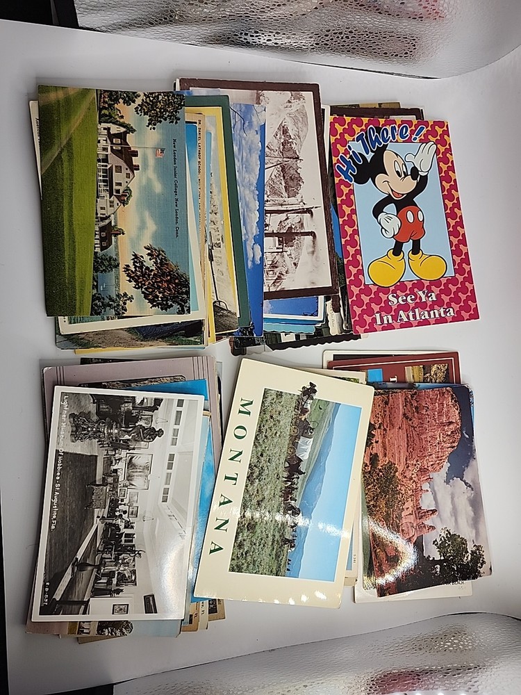 Large Lot Of 100 Unused Vtg Postcards Misc USA & World 1920s-1980s #731