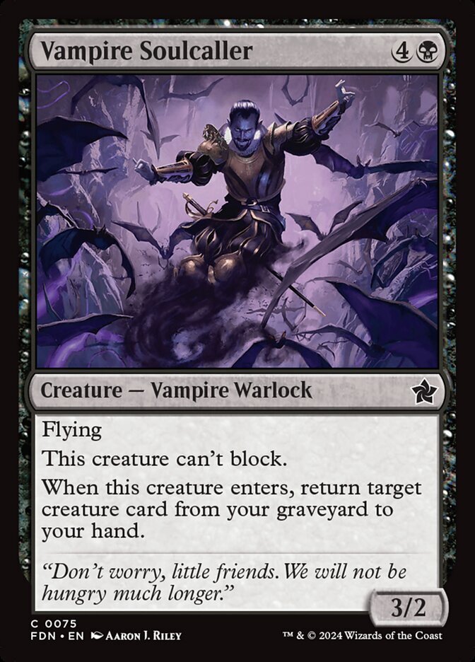 MTG Magic the Gathering Vampire Soulcaller (75/789) Foundations LP