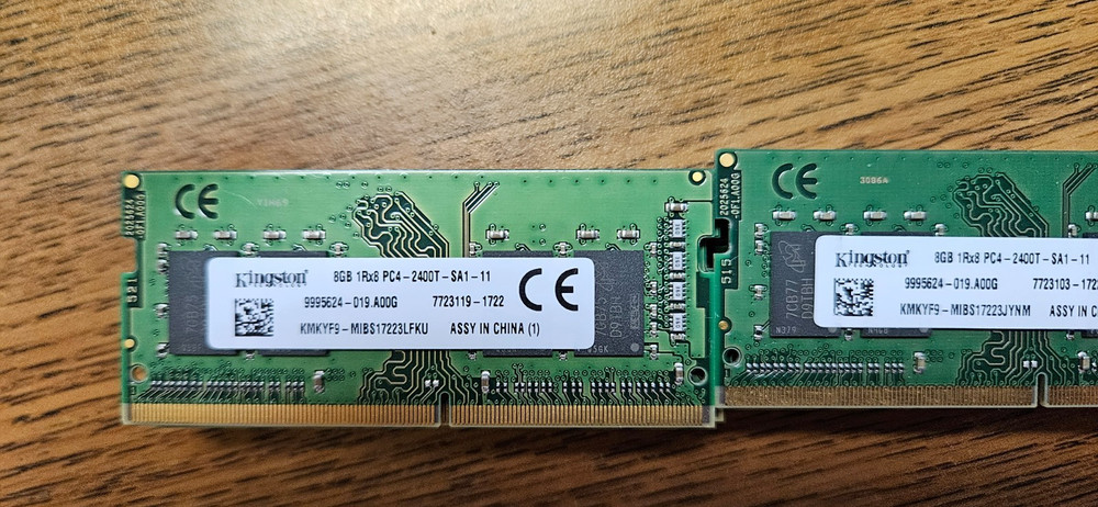 Kingston 8GB 1Rx8 PC4-2400T-SA1-11 DDR4 Laptop Ram