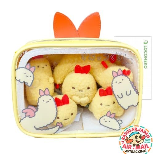 San-X Sumikko Gurashi Odekake Ebi Furai no Shippo Tenori 5pcs + Loconeco Set fm