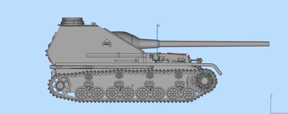 3D Printed 1/72 D Series IV tank destroyer  Model Unpainted