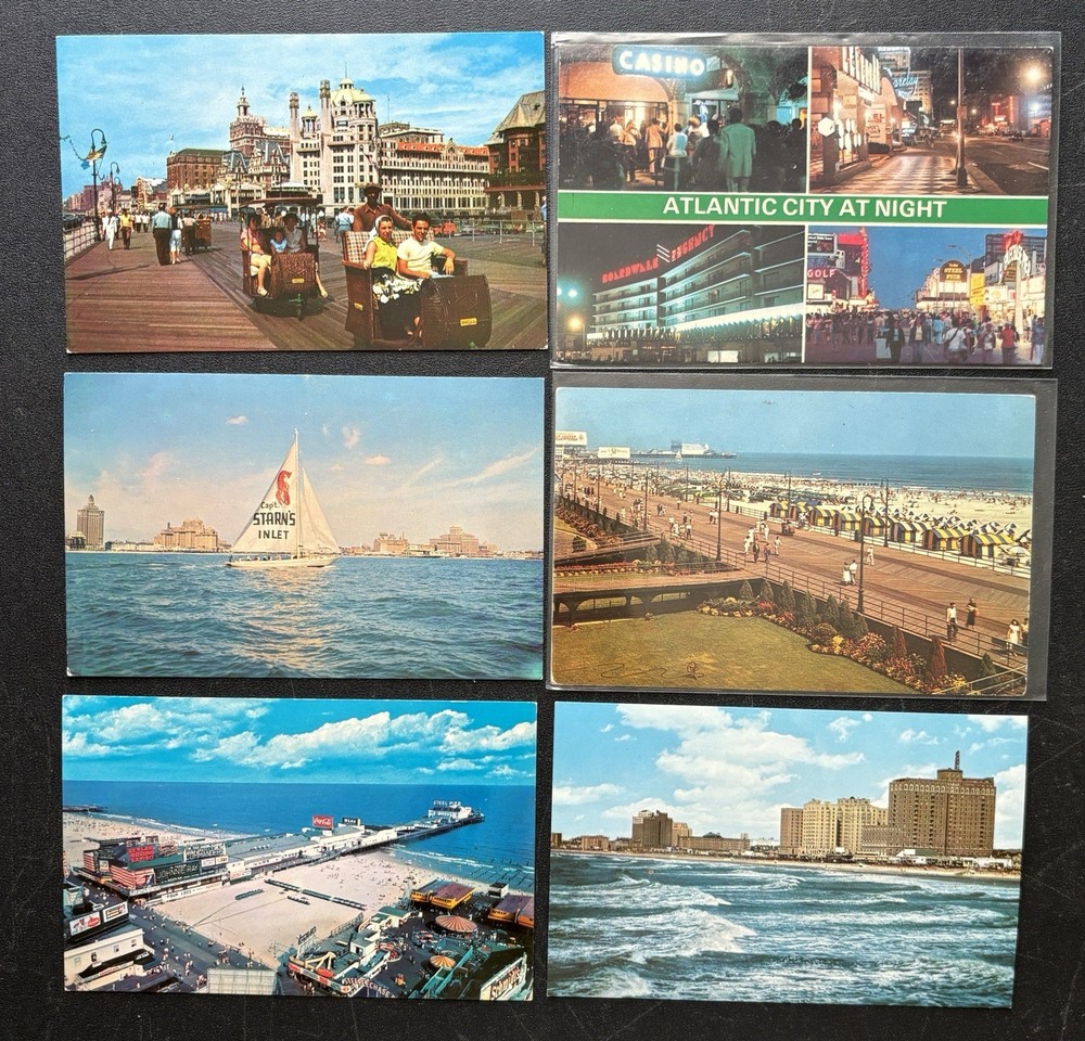 Atlantic City NJ Vintage Postcard LOT Of 6 New Jersey