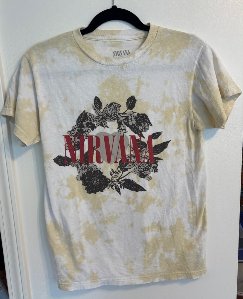 Yellow Nirvana Tie Dye Shirt - Size S