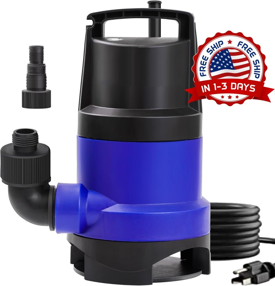 Bomba de uso general de alto caudal de 3434 GPH para agua limpia y sucia NEW US