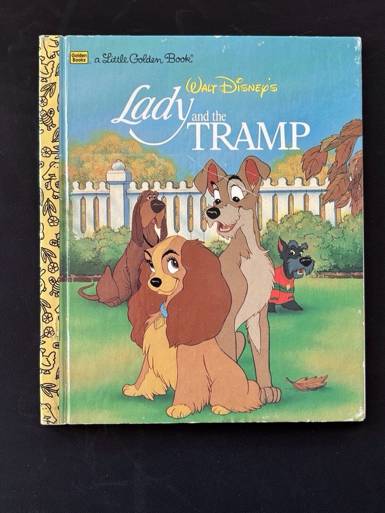 Vintage Hard Back a Little Golden Book Lady and The Tramp 1991 Walt Disney Rare