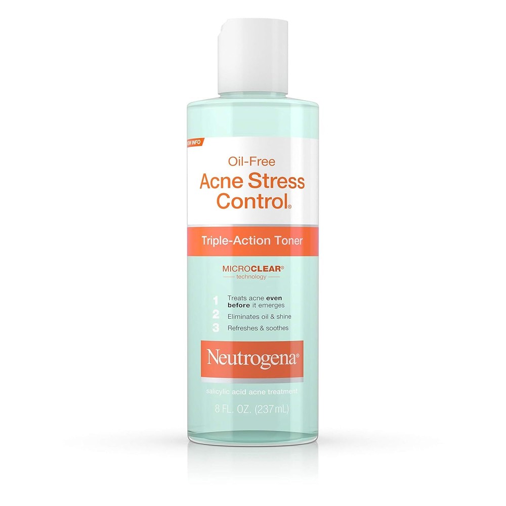 Neutrogena Oil-Free Acne Stress Control Triple-Action Toner, 8 Fluid Ounce