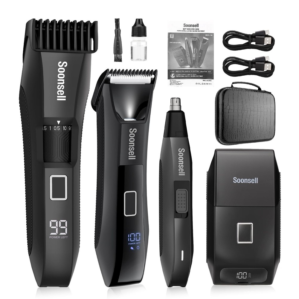 Manscape Beard Trimmer Ball Shaver Nose Hair Clippers Electric Razor