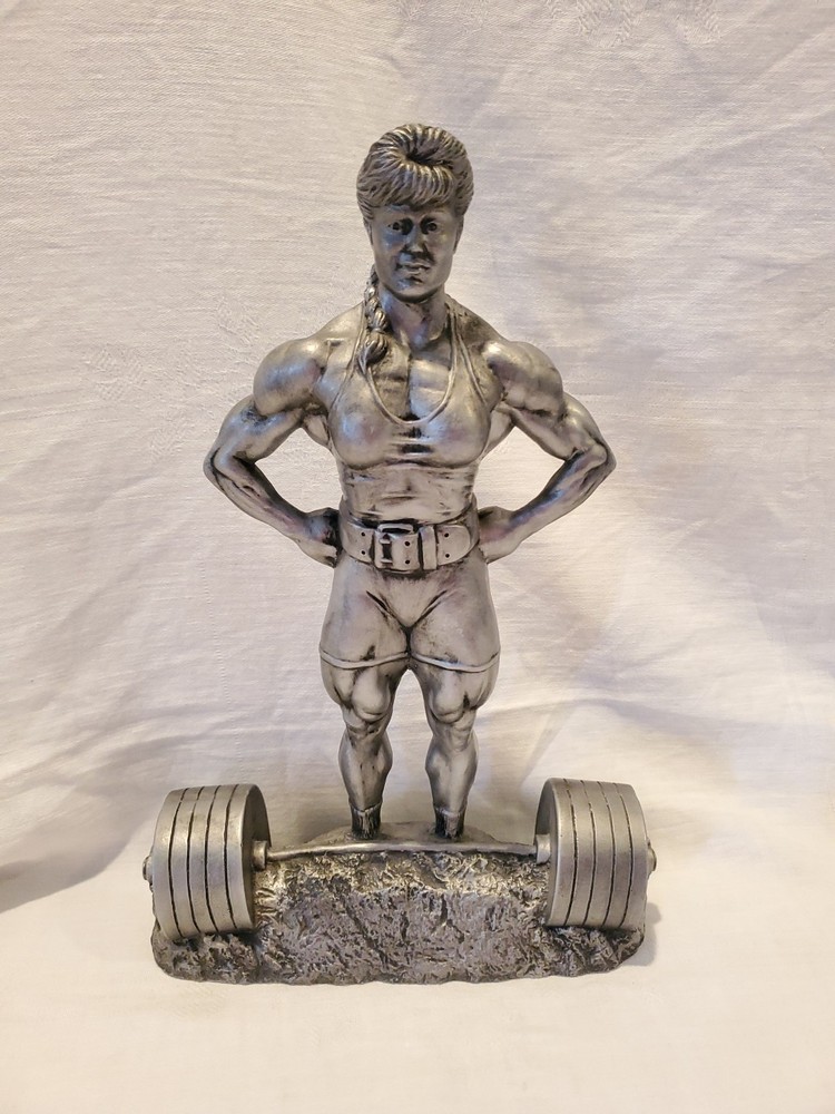 RARE Niels Andersen Female Figure Bodybuilder Weight Lifting Statue Trophy