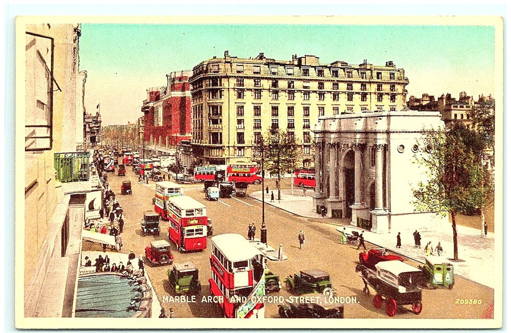 S03-4378, Marble Arch And Oxford Street, London, 1930S Postcard