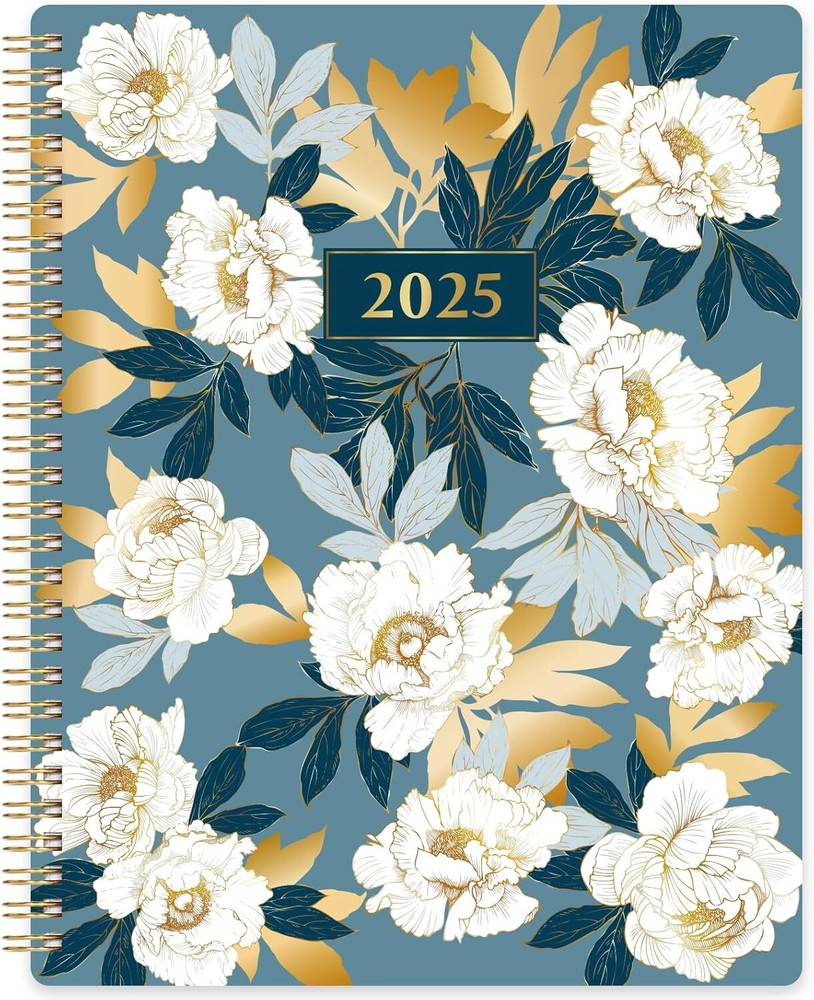 2025 Planner - JAN 2025 - DEC 2025, Weekly Monthly white, gold