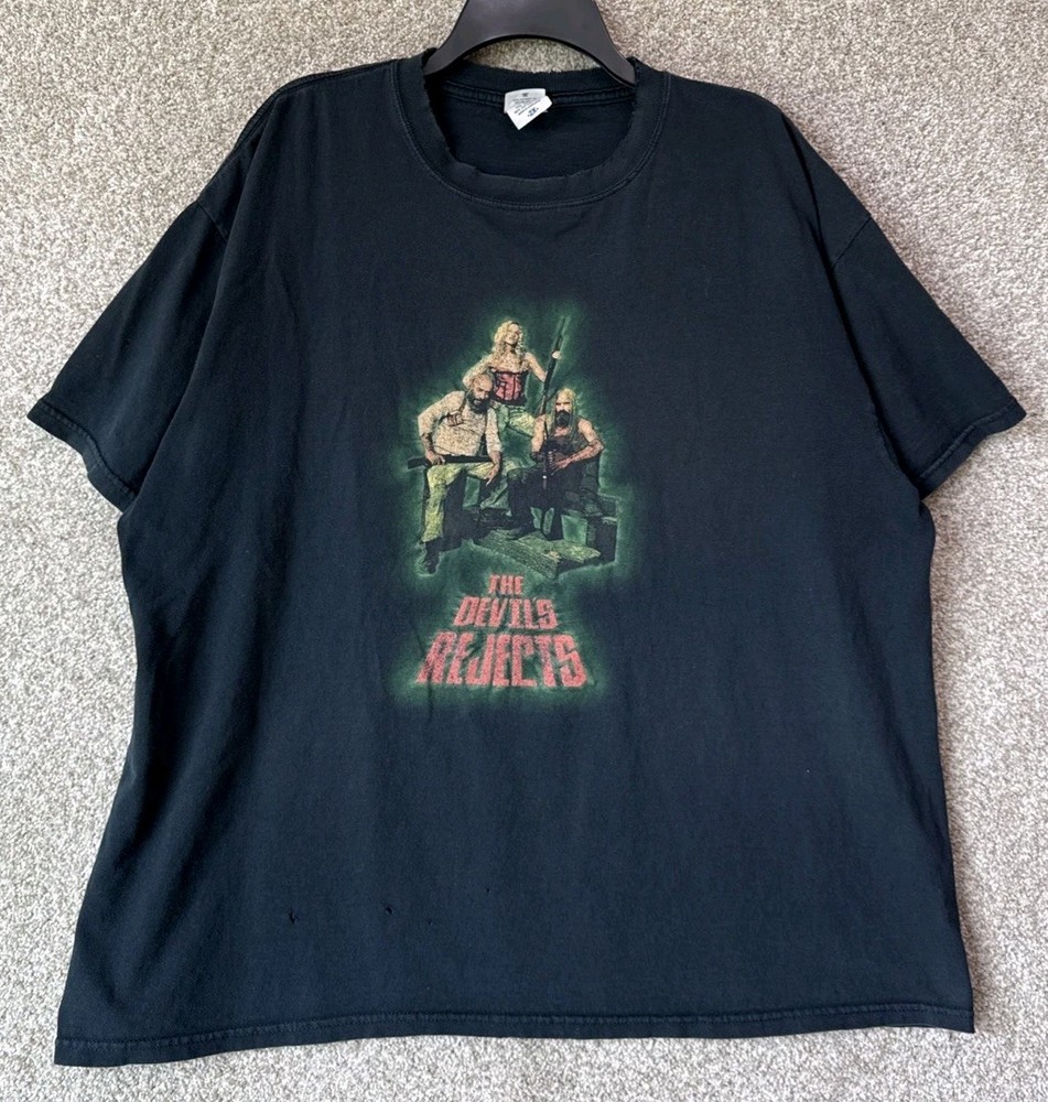 Vintage Rob Zombie The Devils Rejects Movie Promo Short Sleeve Shirt Mens Sz 2XL