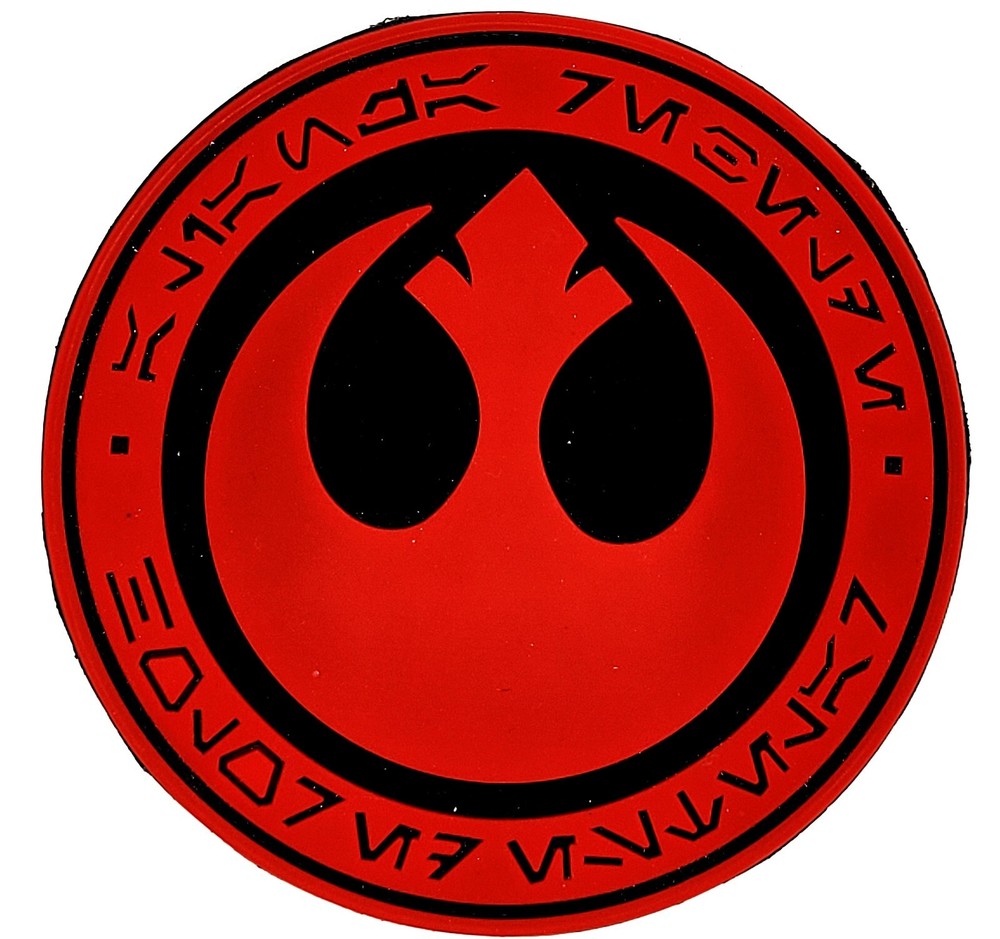 Star Wars Rebel Alliance  Circle  Black and Red Tactical Rubber Patch 3