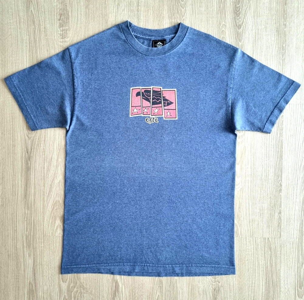 Vintage 90s ESTE Skateboards Shirt L Sessions Skate Plan B Think Powell Zoo York