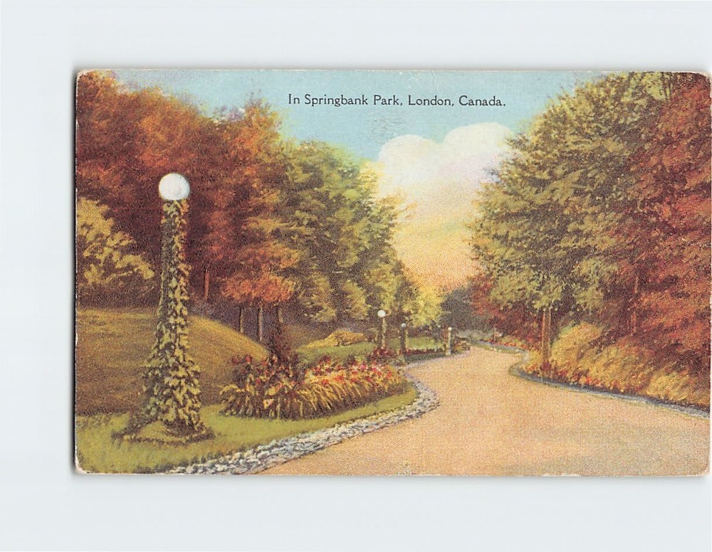 Postcard In Springbank Park London  Ontario Canada