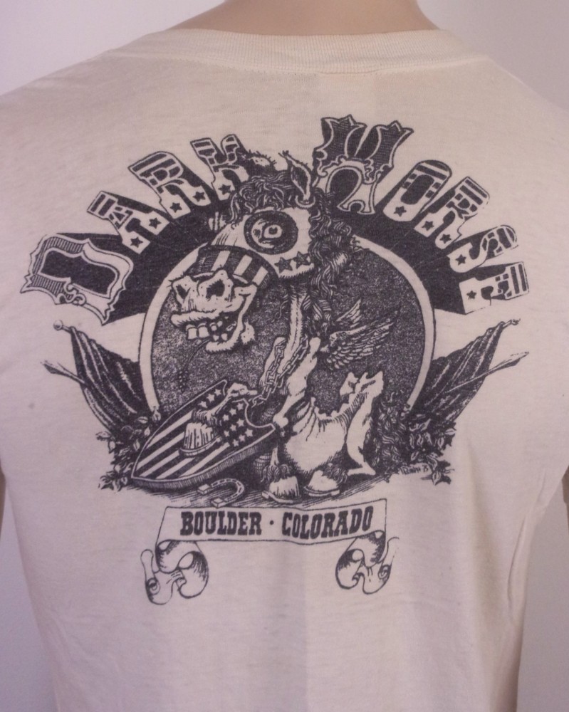 vintage 70s rare Dark Horse Bar Restaurant T-Shirt 1975 Boulder Colorado USA M