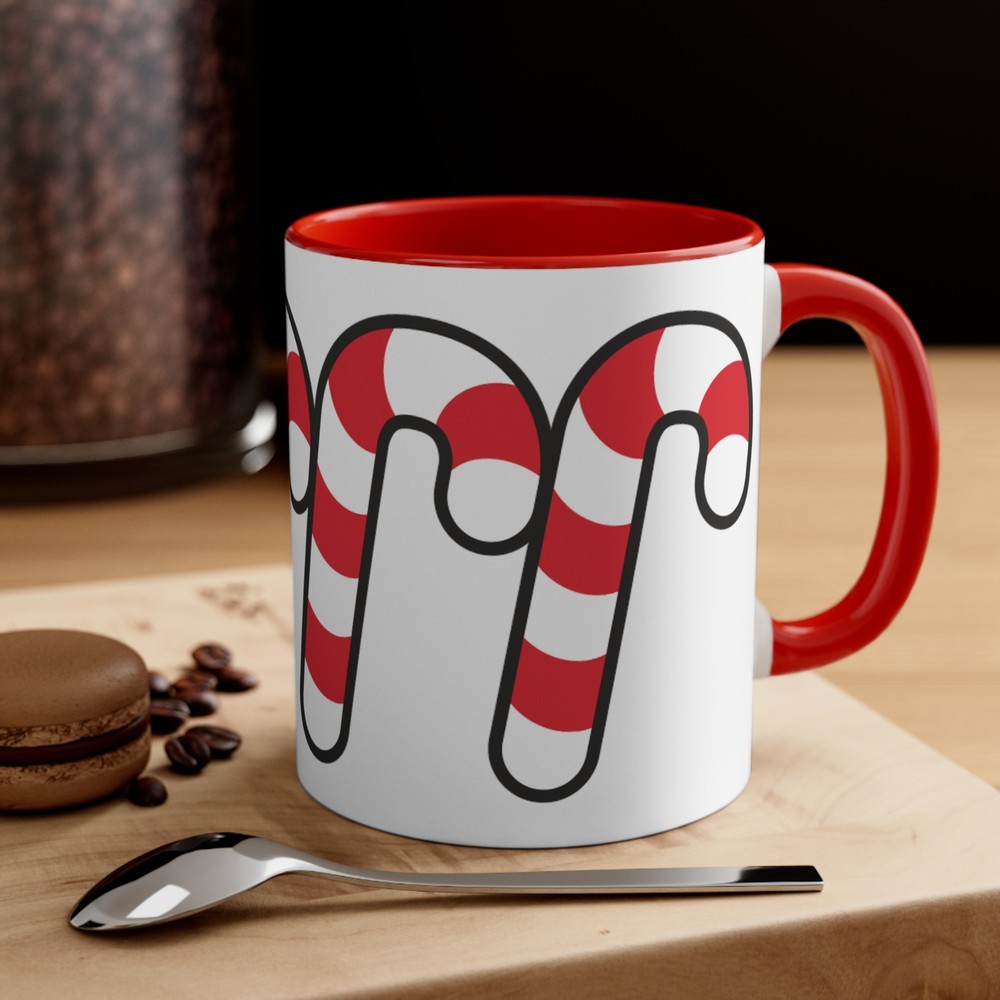 Christmas Candy Cane Accent Coffee Mug, 11oz-image