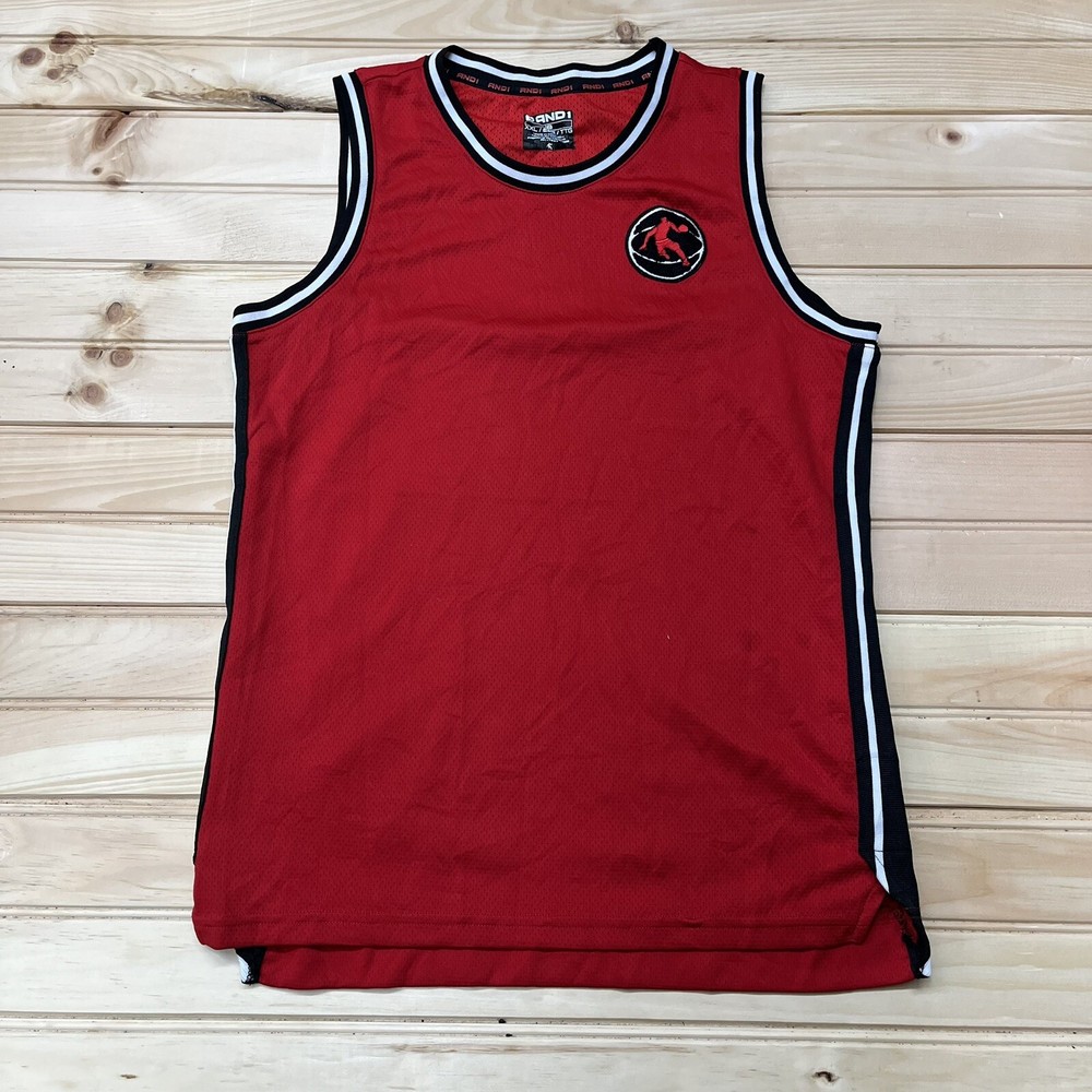 Vintage Y2K AND1 Bulls Colorway Basketball Jersey - Youth Size 2XL Streetball