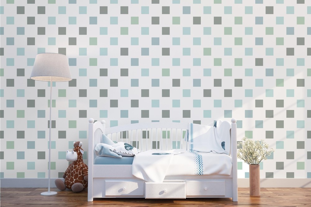 3D Geometric Square Pattern Wall Murals Wallpaper Murals Wall Sticker