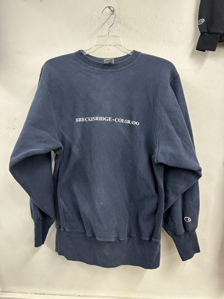 Vintage Champion Reverse Weave Breckenridge Colorado XL Navy Blue 90’s Vtg