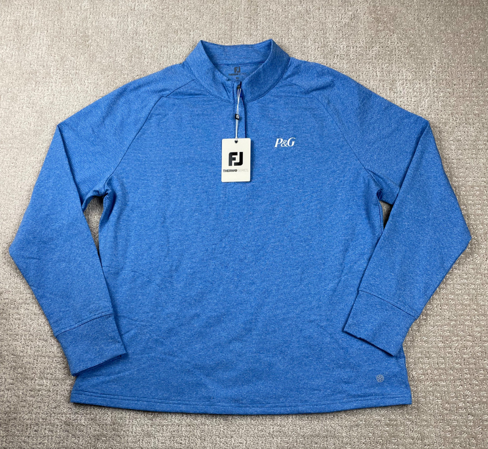 NWT Footjoy Pullover Womens XL Blue Thermo Series 1/4 Zip Performance Midlayer