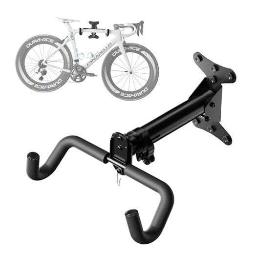 Bike Wall Mount Hanger - Adjustable Horizontal Bicycle Storage Rack One Pack