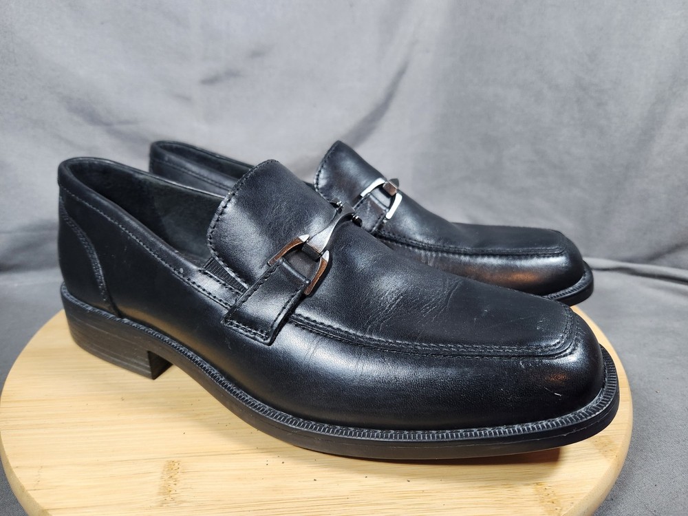Bostonian Mens Leather Buckle Loafer Dress Shoes Size 9.5