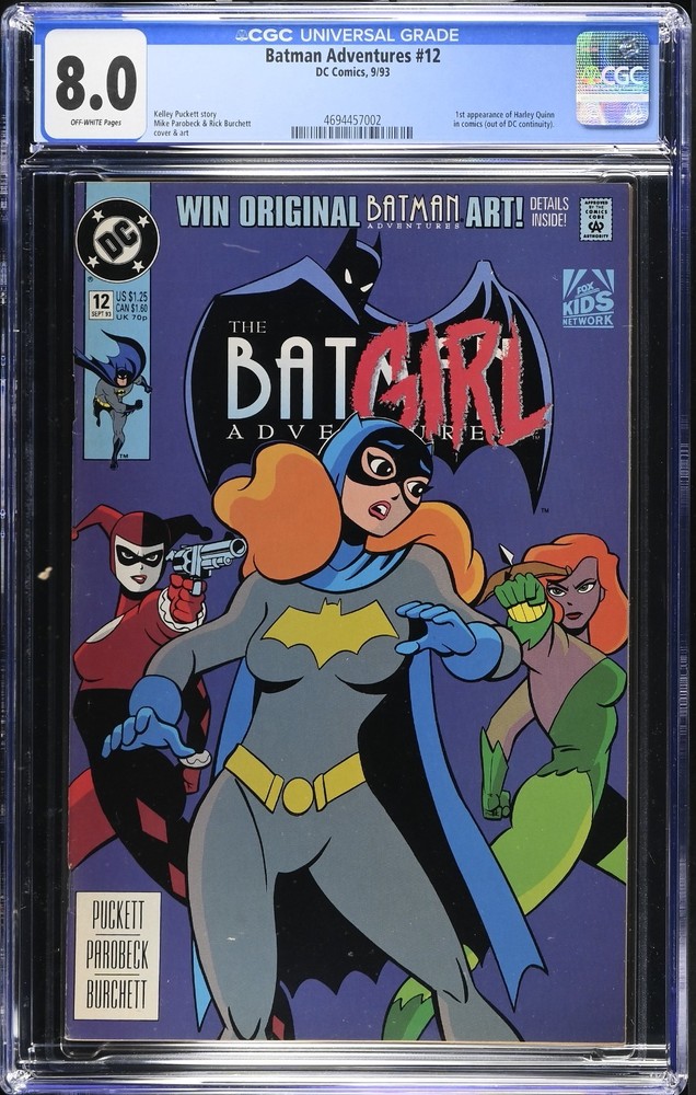 Batman Adventures #12 CGC 8.0 Beautiful Looking Book! 1st App of Harley Quinn