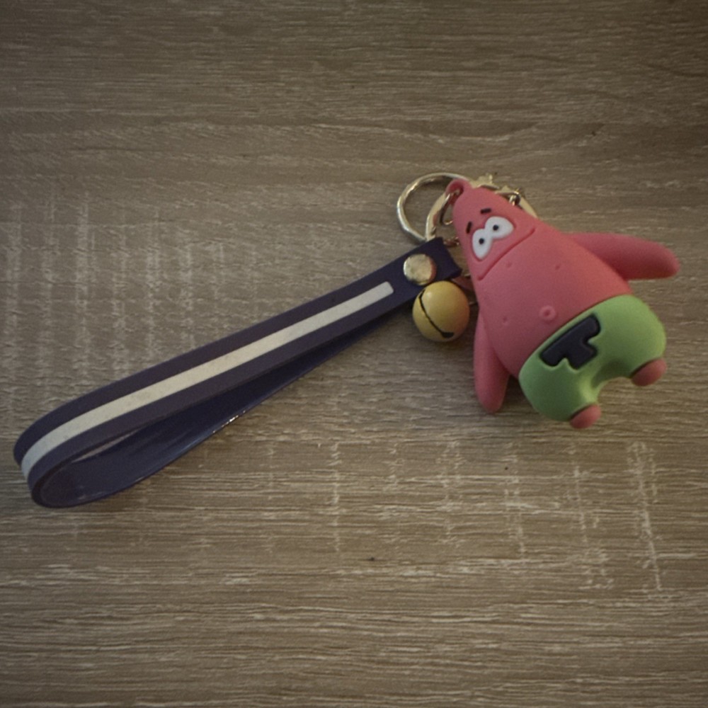 Patrick Star SpongeBob SquarePants Keychain Detachable Keyring Pink Green Plast…