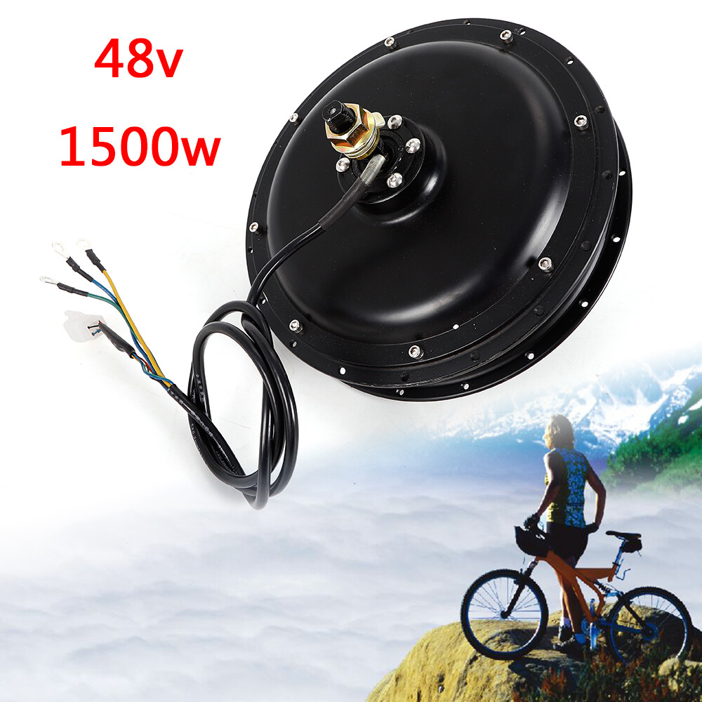 1500W 48V Brushless Gearless E-Bike Rear Hub Motor with Wheel & Parts