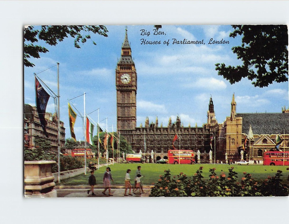 Postcard Big Ben Houses of Parliament London England
