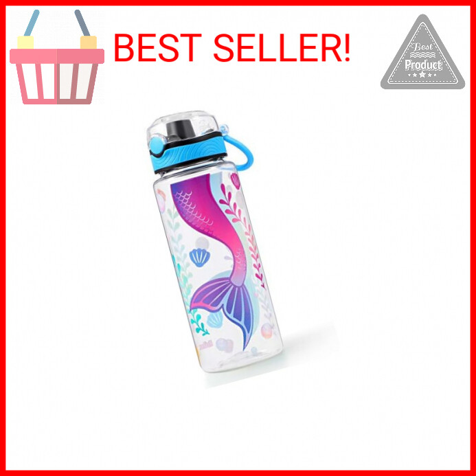 Cute Water Bottle for School Kids Girls, BPA FREE Tritan & Leak Proof & Easy Cle