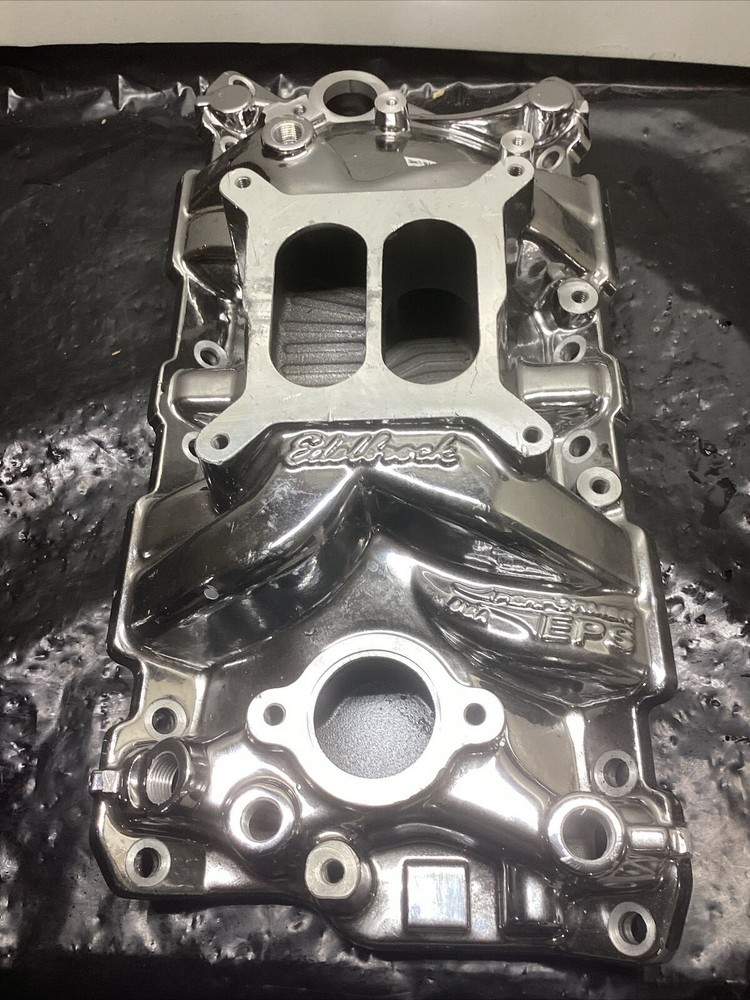 Edelbrock 2701-CP Performer EPS Intake Manifold 1955-86 SBC Chrome Plasma