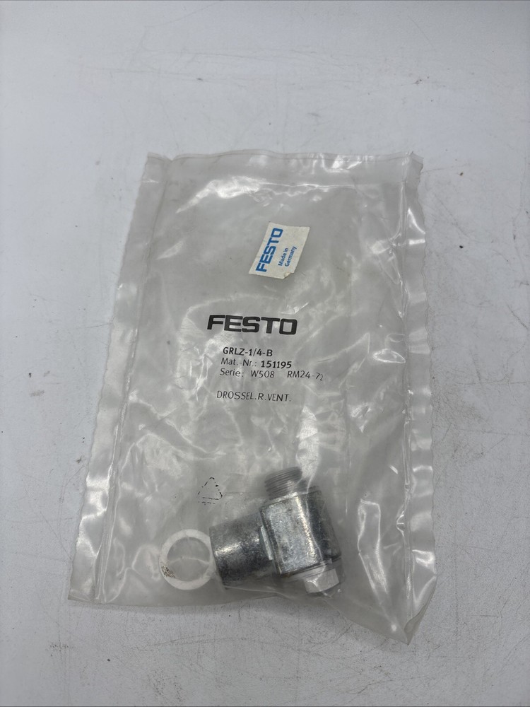 FESTO GRLZ-1/4-B 151195 One-Way Flow Control Valve - 0,3-10 Bar