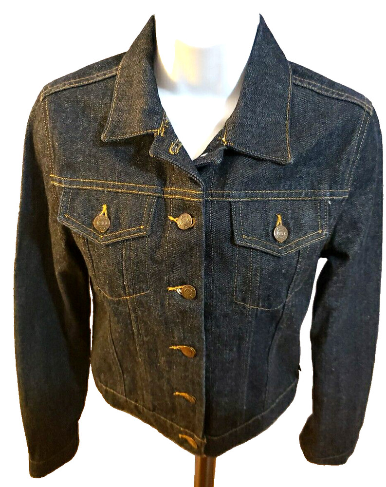 Ralph Lauren Polo Jeans Co Denim Dark Wash Saturday Jacket Women's Size Small