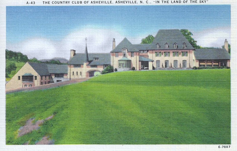 Asheville North Carolina NC Asheville Country Club UNP  Linen Postcard