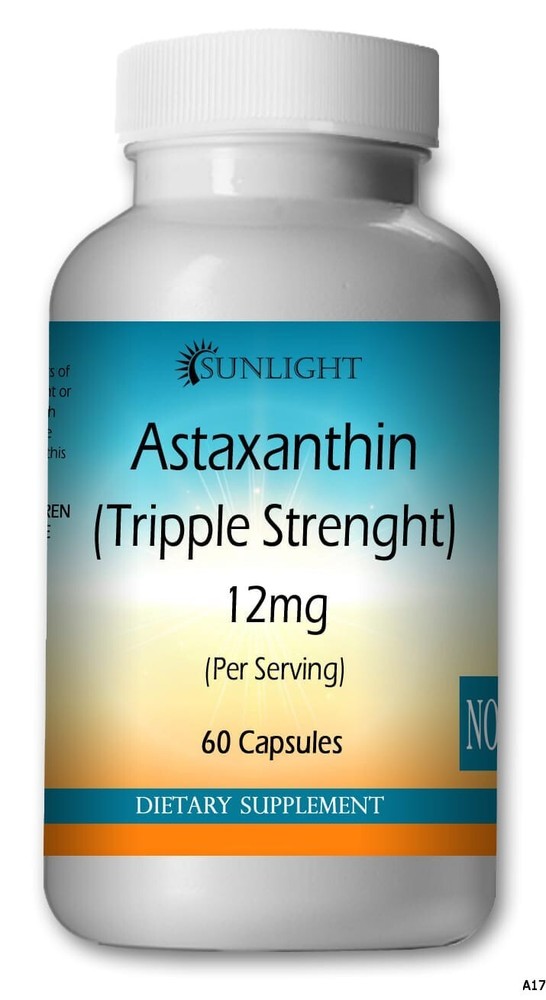 Astaxanthin Powerful Antioxidant Support 12 mg 60 capsules - Sunlight