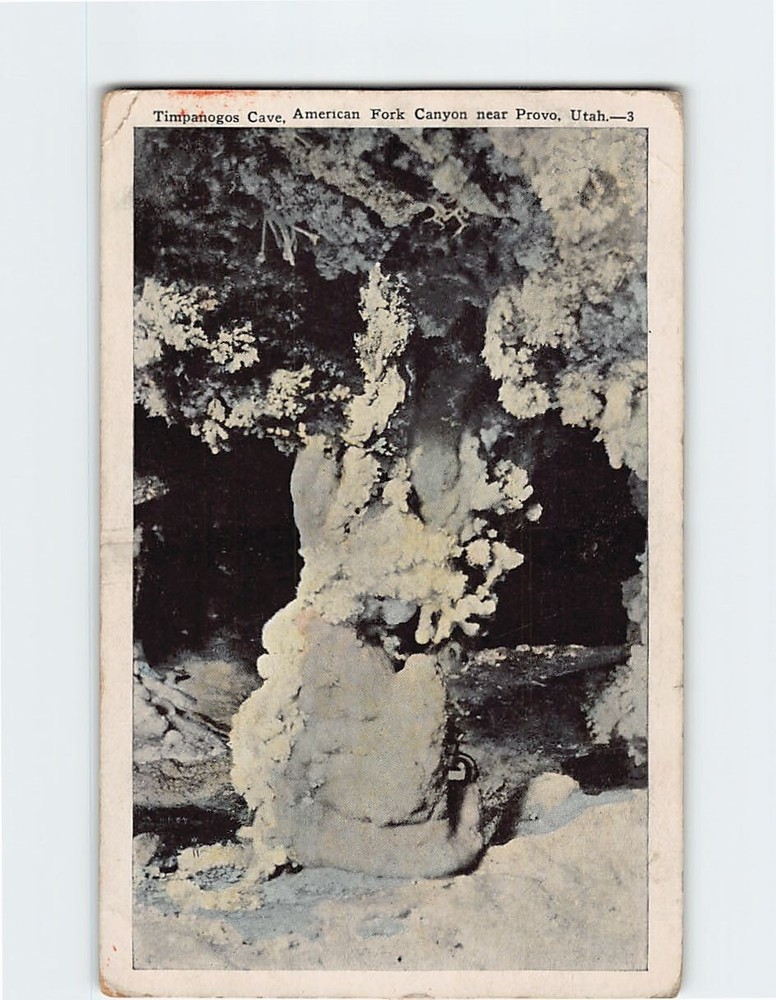 Postcard Timpanogos Cave American Fork Canyon near Provo Utah USA