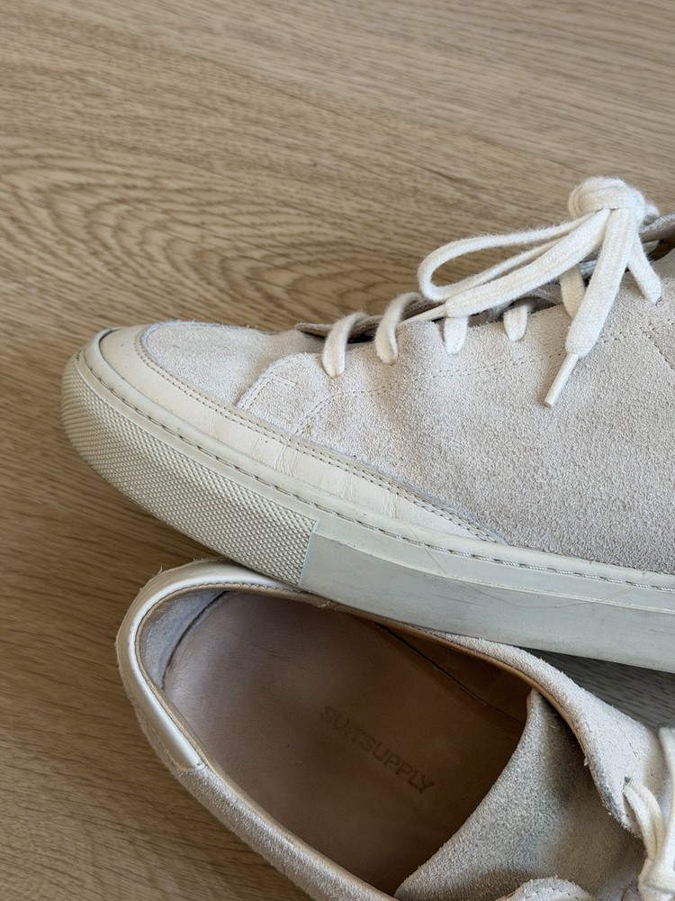 SUITSUPPLY Beige Suede Casual Sneakers Comfort Size EU 43/US 10/UK 9