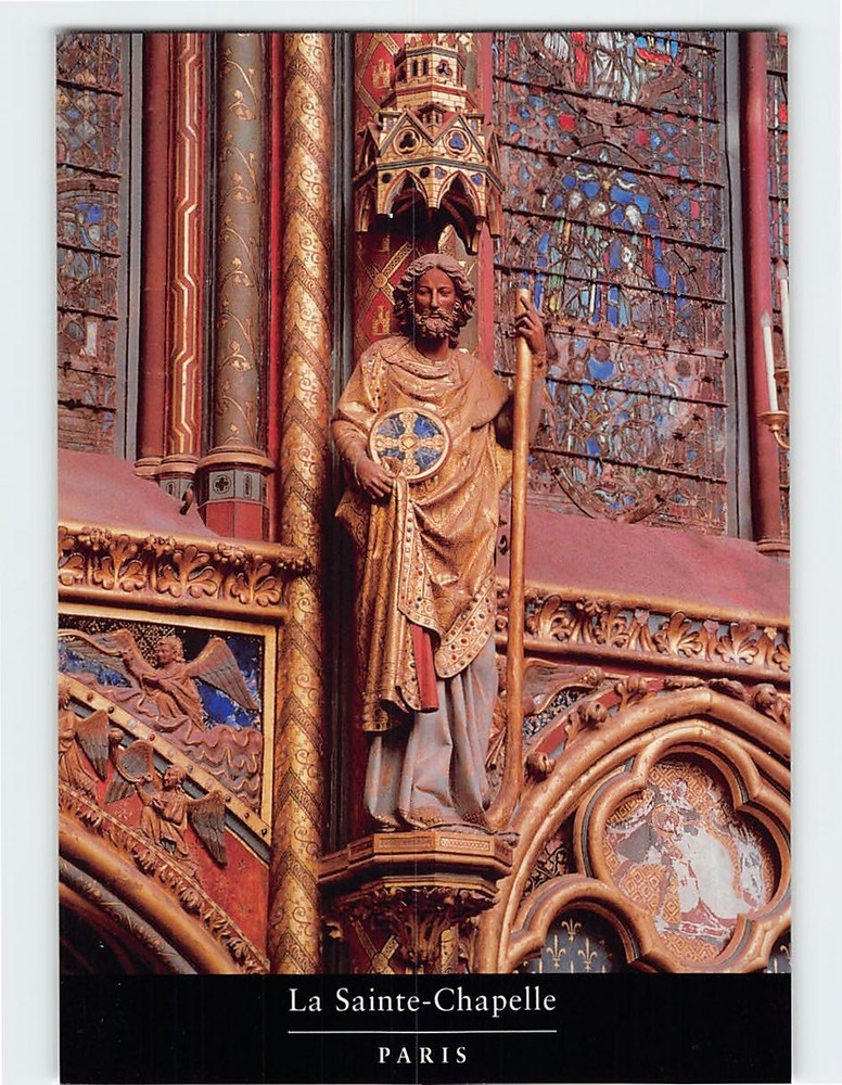 Postcard Statue of St. James the Minor La Sainte Chapelle Paris France