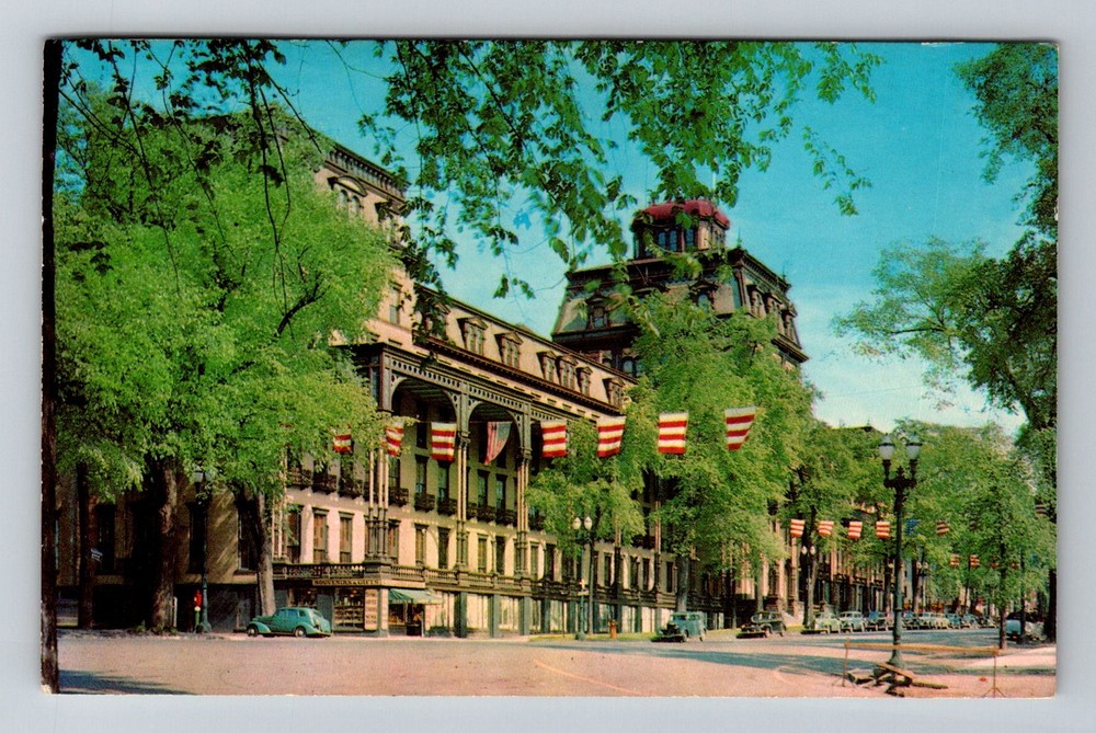 Saratoga Springs, NY-New York, Grand Union Hotel Landmark Vintage Postcard