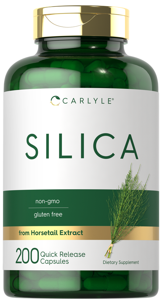 Silica Supplement 500mg | 200 Capsules | from Horsetail Extract | by Carlyle