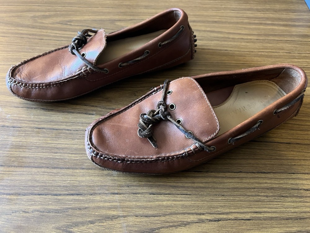 Cole Haan Men's Brown Leather Driving Loafer Moccasins, Size 7M