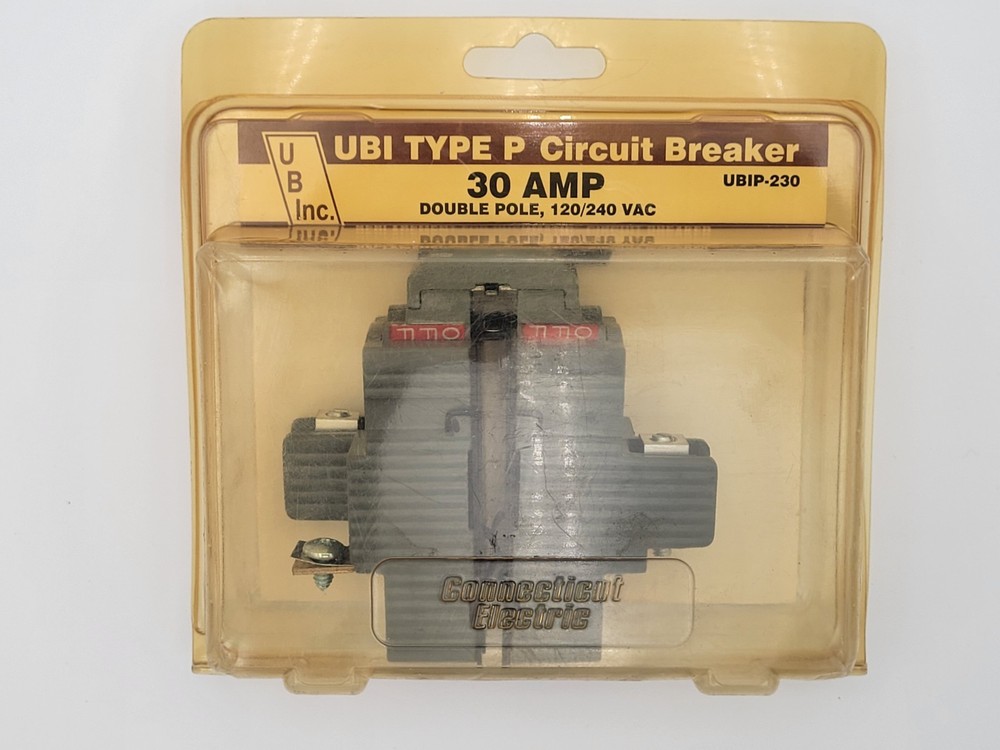 NEW UBI Type P 30A 2-Pole Circuit Breaker UBIP-230 for Pushmatic P230